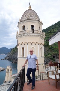 Getting to know our next-door neighbor, Vernazza's bell-tower.