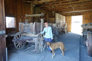 Checking out an older model RV at Bodie Ghost Town in the Eastern Sierras.